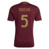 Maillot de Supporter AS Roma Ndicka 5 Domicile 2024-25 Pour Homme